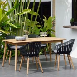 LifestyleGarden Cannes Gartensessel Eukalyptus/Kunststoff Teak-Look/Schwarz -GartenMöbelPro Verkäufe lifestylegarden cannes gartensessel eukalyptus kunststoff eukalyptus schwarz 1235644 2