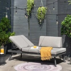 LifestyleGarden Opal Doppelliege Aluminium/Olefin Magnesium Grau/Roasted Sesame -GartenMöbelPro Verkäufe lifestylegarden opal loungeset aluminium olefin 1481967 2