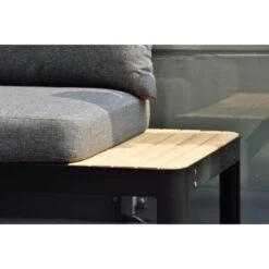 LifestyleGarden Portals Gartensofa Aluminium/Teak/Olefin Batman Black/Dunkelgrau -GartenMöbelPro Verkäufe lifestylegarden portals 2 sitzersofa aluminium teak olefin batman black dunkelgrau 1204030 3