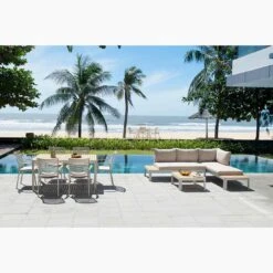 LifestyleGarden Portals Gartensofa Aluminium/Teak/Olefin Korallensand-Matt/Teak -GartenMöbelPro Verkäufe lifestylegarden portals 2 sitzersofa aluminium teak olefin korallensand matt teak 1282966 5