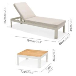 LifestyleGarden Portals Gartenliege Aluminium/Olefin Tisch 72x72cm Korallensand-Matt/Pergament -GartenMöbelPro Verkäufe lifestylegarden portals gartenliege aluminium olefin tisch 72x72cm 1482022 3