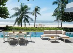 LifestyleGarden Portals Gartentisch 209x105cm Aluminium/Teak Korallensand-Matt/Teak -GartenMöbelPro Verkäufe lifestylegarden portals gartentisch 209x105cm aluminium teak korallensand matt teak 1283010 2