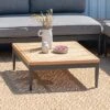 LifestyleGarden Topaz Loungetisch 80x80cm Aluminium/Teakholz Magnesium Grau/Teak -GartenMöbelPro Verkäufe lifestylegarden topaz beistelltisch 80x80cm aluminium teakholz 1440651 1