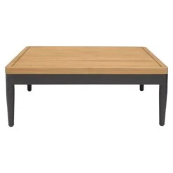 LifestyleGarden Topaz Loungetisch 80x80cm Aluminium/Teakholz Magnesium Grau/Teak -GartenMöbelPro Verkäufe lifestylegarden topaz beistelltisch 80x80cm aluminium teakholz 1440651 4