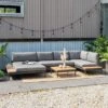 LifestyleGarden Topaz Loungeset Aluminium/Teakholz Magnesium Grau/Teak