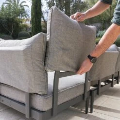 LifestyleGarden Topaz Loungeset Aluminium/Teakholz Magnesium Grau/Teak -GartenMöbelPro Verkäufe lifestylegarden topaz loungeset aluminium teakholz 1487005 8