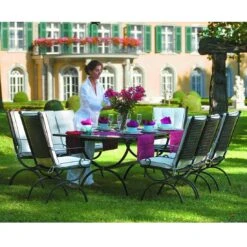 MBM Romeo Elegance Gartenmöbelset 13-teilig Mit Romeo Ausziehtisch 165/215x100cm Marone Antik -GartenMöbelPro Verkäufe mbm romeo elegance gartenmobelset 13 teilig mit romeo ausziehtisch 165 215x100cm 10