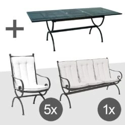 MBM Romeo Elegance Gartenmöbelset 13-teilig Mit Romeo Ausziehtisch 165/215x100cm Marone Antik -GartenMöbelPro Verkäufe mbm romeo elegance gartenmobelset 13 teilig mit romeo ausziehtisch 165 215x100cm 2