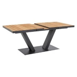 Musterring Den Haag Ausziehtisch 180/240x95cm Aluminium/Teak Anthrazit/Natur -GartenMöbelPro Verkäufe musterring den haag ausziehtisch 180 240x95cm aluminium teak 1472595 4