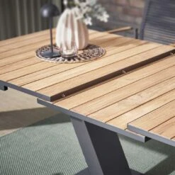 Musterring Den Haag Ausziehtisch 180/240x95cm Aluminium/Teak Anthrazit/Natur -GartenMöbelPro Verkäufe musterring den haag ausziehtisch 180 240x95cm aluminium teak 1472595 9