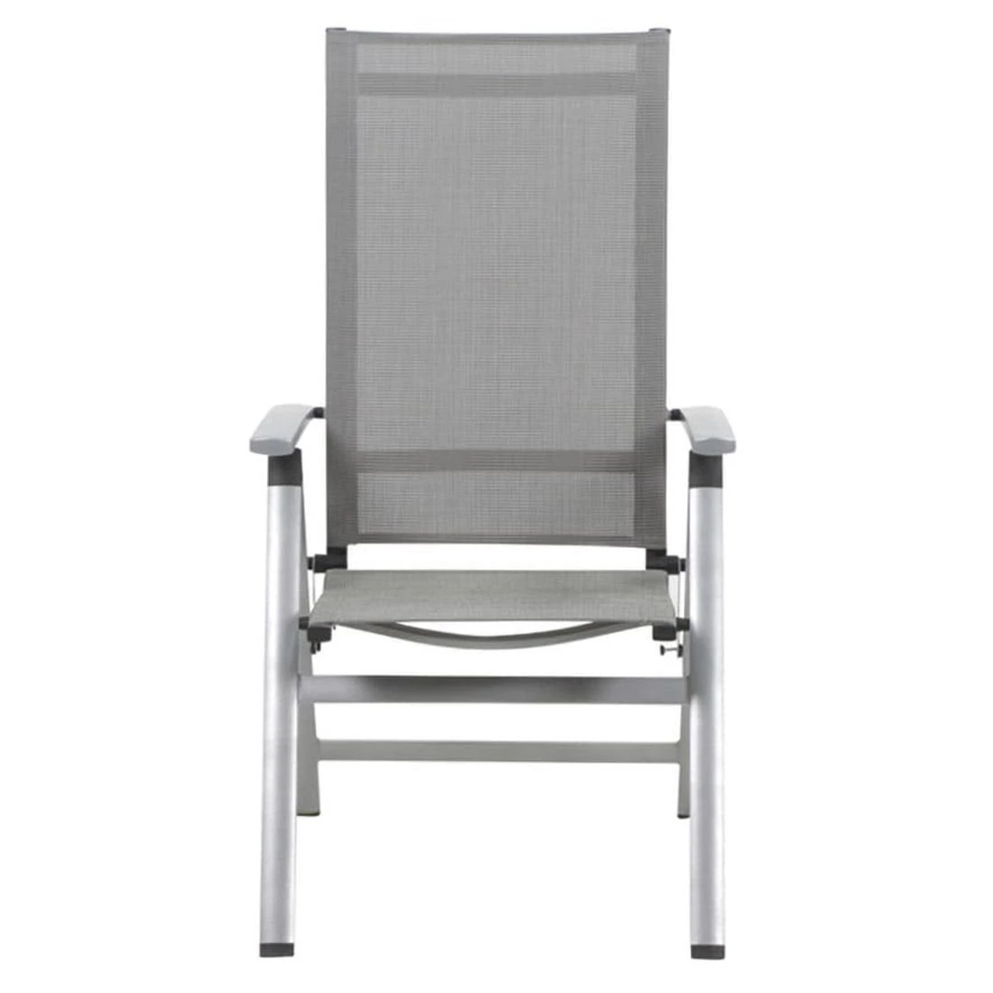 MWH Fabulo Klappsessel Aluminium/Textilene Silber/Grau 4 MWH Fabulo Klappsessel Aluminium/Textilene Silber/Grau – Bild 2