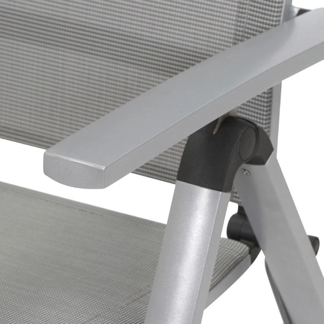 MWH Fabulo Klappsessel Aluminium/Textilene Silber/Grau 9 MWH Fabulo Klappsessel Aluminium/Textilene Silber/Grau – Bild 7