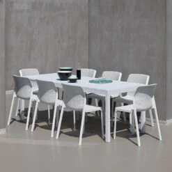 Nardi Rio Ausziehtisch 140/210x85x76 Aluminium/Kunststoff Weiß -GartenMöbelPro Verkäufe nardi rio ausziehtisch 140 210x85x76 alu kunststoff weiss 1008406 2