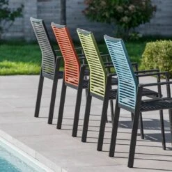 Niehoff Cervo Stapelsessel Aluminium/Rope Anthrazit/Grün -GartenMöbelPro Verkäufe niehoff cervo stapelsessel aluminium rope 1352090 2