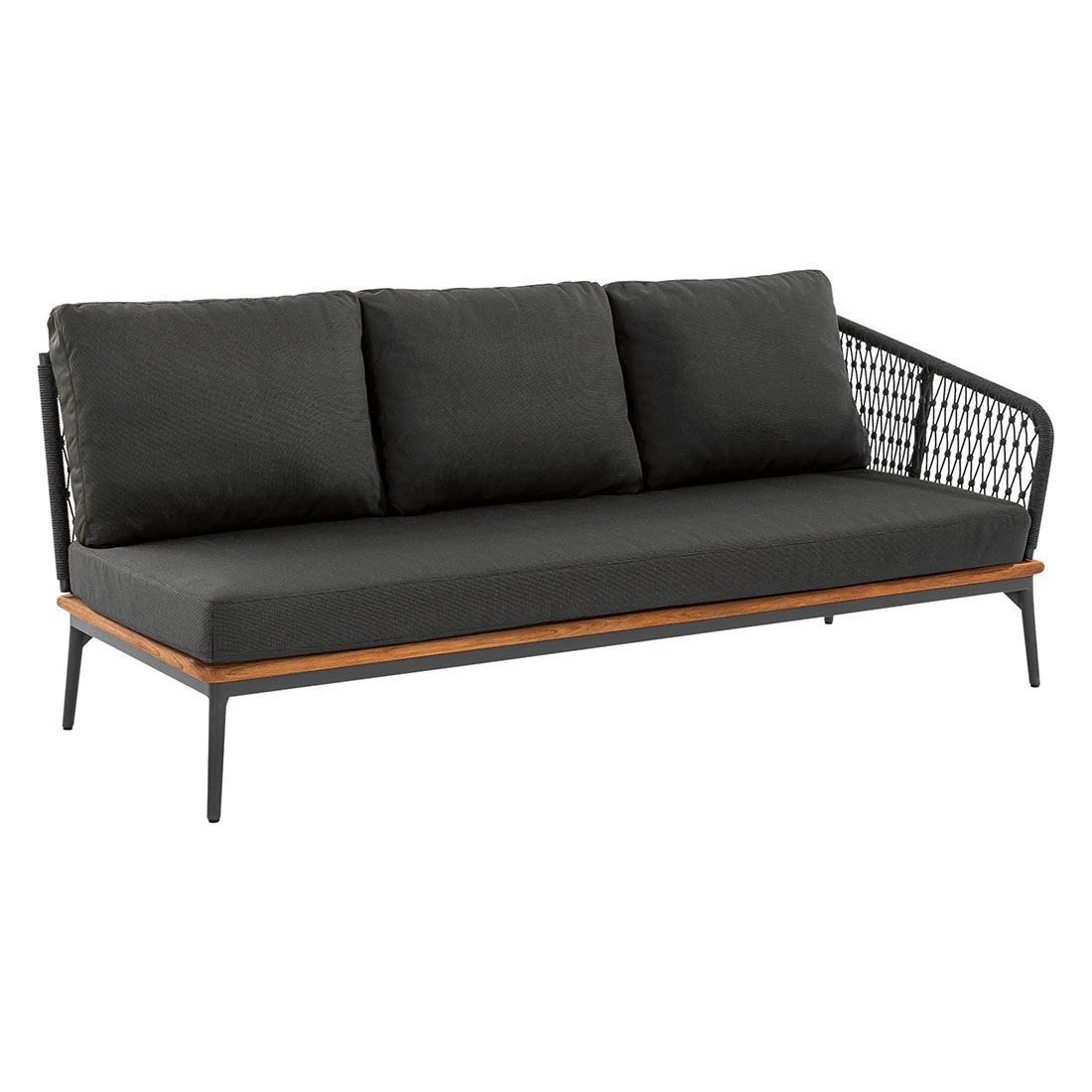 Niehoff Freeport Eck-/Endmodul Aluminium/Teak/Rope Anthrazit/Natur 3 Niehoff Freeport Eck-/Endmodul Aluminium/Teak/Rope Anthrazit/Natur