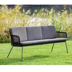 Niehoff Kubu Gartenbank Inkl. Sitzkissen Aluminium/Rope/Olefin Anthrazit -GartenMöbelPro Verkäufe niehoff kubu 3 sitzerbank 195 5cm aluminium rope olefin 1378105 3