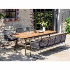 Niehoff Kubu Gartenmöbelset 5-tlg. Mit Tisch 220x95cm Anthrazit -GartenMöbelPro Verkäufe niehoff kubu gartenmoebelset 7 tlg mit tisch 220x95cm 1411996 3