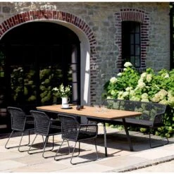 Niehoff Kubu Gartenmöbelset 5-tlg. Mit Tisch 220x95cm Anthrazit -GartenMöbelPro Verkäufe niehoff kubu gartenmoebelset 7 tlg mit tisch 220x95cm 1411996 4