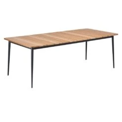 Niehoff Luna Gartentisch 260x95cm Aluminium/Teak Anthrazit/Natur