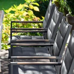 Niehoff Nantes Stapelsessel Aluminium/Textilene Anthrazit/Schwarz -GartenMöbelPro Verkäufe niehoff nantes stapelsessel aluminium textilene 1352112 4