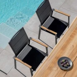 Niehoff Revent Stapelsessel Aluminium/Textilene Anthrazit/Schwarz -GartenMöbelPro Verkäufe niehoff revent stapelsessel aluminium textilene 1377764 4