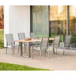 Niehoff Scalea Stapelsessel Edelstahl/Textilene Silber/Silbergrau -GartenMöbelPro Verkäufe niehoff scalea stapelsessel edelstahl textilene 1352134 2