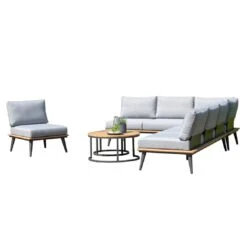 Niehoff Serra Ecklounge 6-tlg. Aluminium/Canvas Anthrazit -GartenMöbelPro Verkäufe niehoff serra loungeecke 6 tlg aluminium canvas 1414746 10