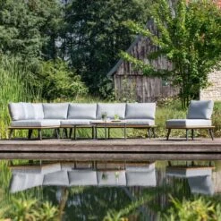 Niehoff Serra Ecklounge 6-tlg. Aluminium/Canvas Anthrazit -GartenMöbelPro Verkäufe niehoff serra loungeecke 6 tlg aluminium canvas 1414746 9