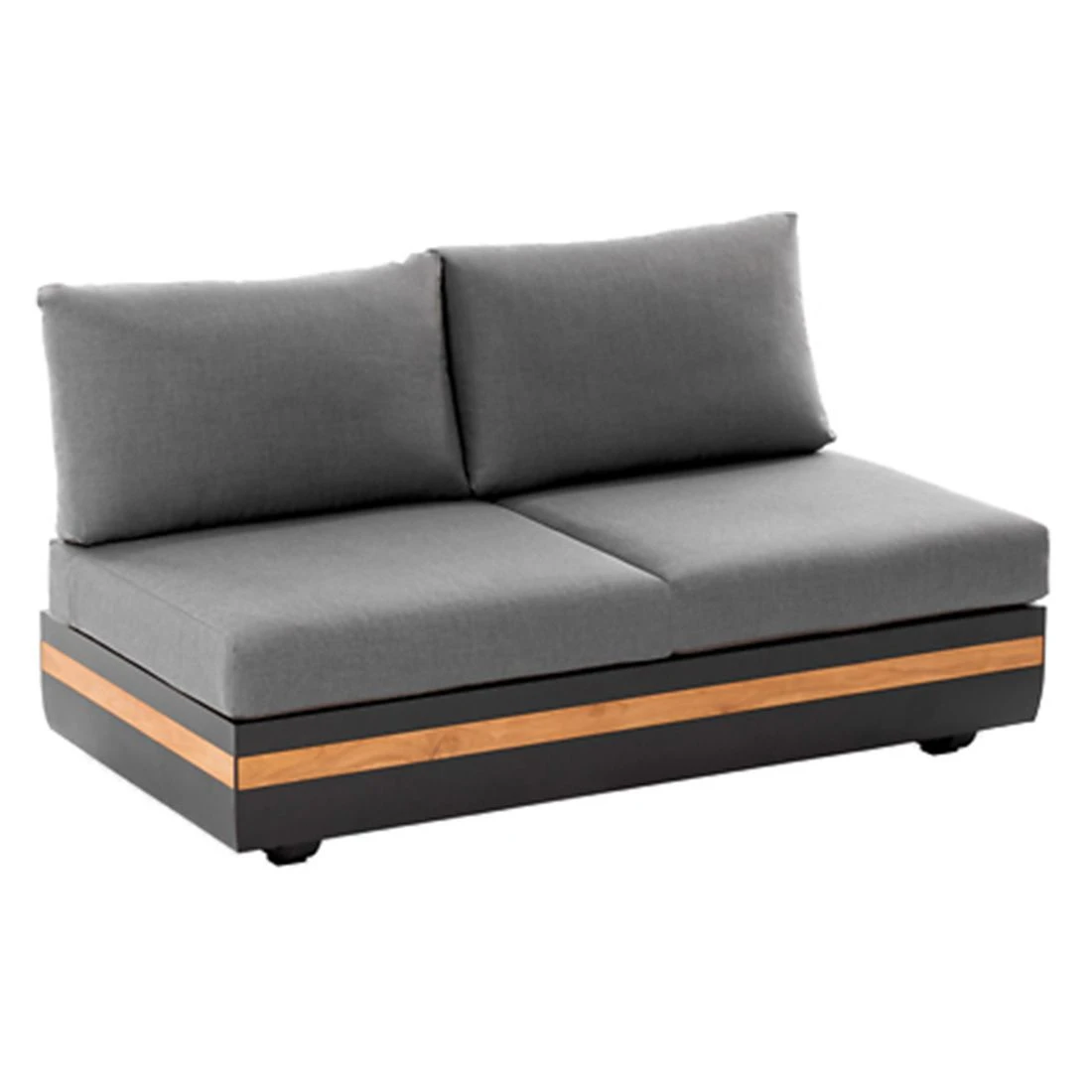 Niehoff Volano Gartensofa 149 Cm Aluminium/Teak/Polypropylen Anthrazit 3 Niehoff Volano Gartensofa 149 Cm Aluminium/Teak/Polypropylen Anthrazit