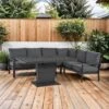OUTLIV. Atlanta Dininglounge 2-tlg. Aluminium/Polyester Anthrazit/Grau -GartenMöbelPro Verkäufe outliv atlanta dininglounge 2 tlg aluminium polyester 1486235 1