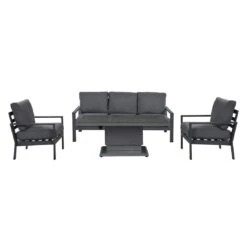 OUTLIV. Atlanta Loungeset 4-tlg. Aluminium/Polyester Anthrazit/Grau -GartenMöbelPro Verkäufe outliv atlanta loungeset 4 tlg aluminium polyester 1486224 2