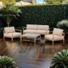 OUTLIV. Berga Loungeset 4-tlg. Rope/Akazie Taupe -GartenMöbelPro Verkäufe outliv bergen lounge set rope taupe akazie teak look 1267500 1