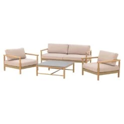 OUTLIV. Berga Loungeset 4-tlg. Rope/Akazie Taupe -GartenMöbelPro Verkäufe outliv bergen lounge set rope taupe akazie teak look 1267500 3