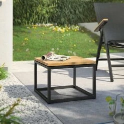 OUTLIV. Flora Beistelltisch 40x41x30cm Stahl/Wildeiche Schwarz/Wildeiche -GartenMöbelPro Verkäufe outliv by detlef steves flora beistelltisch 40x41x30cm stahl wildeiche 1354114 6