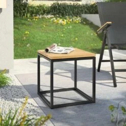 OUTLIV. Flora Beistelltisch 40x41x42cm Stahl/Wildeiche Schwarz/Wildeiche -GartenMöbelPro Verkäufe outliv by detlef steves flora beistelltisch 40x41x42cm stahl wildeiche 1354136 6