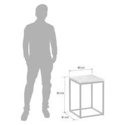 OUTLIV. Flora Beistelltisch 40x41x55cm Stahl/Wildeiche Schwarz/Wildeiche -GartenMöbelPro Verkäufe outliv by detlef steves flora beistelltisch 40x41x55cm stahl wildeiche 1354158 5