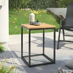 OUTLIV. Flora Beistelltisch 40x41x55cm Stahl/Wildeiche Schwarz/Wildeiche -GartenMöbelPro Verkäufe outliv by detlef steves flora beistelltisch 40x41x55cm stahl wildeiche 1354158 6