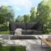 OUTLIV. Capri Loungebank Edelstahl/Polyester Schwarz -GartenMöbelPro Verkäufe outliv capri loungebank edelstahl inkl kissen 1