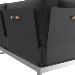 OUTLIV. Capri Loungebank Edelstahl/Polyester Schwarz -GartenMöbelPro Verkäufe outliv capri loungebank edelstahl inkl kissen 10
