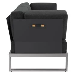 OUTLIV. Capri Loungebank Edelstahl/Polyester Schwarz -GartenMöbelPro Verkäufe outliv capri loungebank edelstahl inkl kissen 5