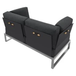 OUTLIV. Capri Loungebank Edelstahl/Polyester Schwarz -GartenMöbelPro Verkäufe outliv capri loungebank edelstahl inkl kissen 6