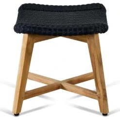 OUTLIV. Clovelly Hocker Teak/Geflecht Natur/Schwarz -GartenMöbelPro Verkäufe outliv clovelly hocker teak recycelt geflecht 1346491 3