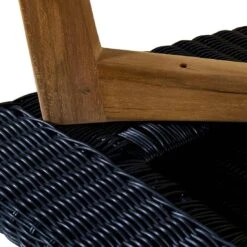 OUTLIV. Clovelly Hocker Teak/Geflecht Natur/Schwarz -GartenMöbelPro Verkäufe outliv clovelly hocker teak recycelt geflecht 1346491 6