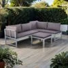 OUTLIV. Ecklounge Aluminium Inkl. Kissen Silber/Grau -GartenMöbelPro Verkäufe outliv eck lounge aluminium inkl kissen silber grau 1228714 1