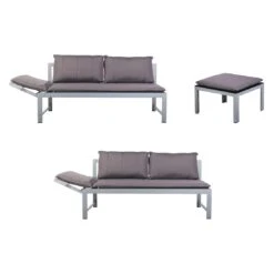 OUTLIV. Ecklounge Aluminium Inkl. Kissen Silber/Grau -GartenMöbelPro Verkäufe outliv eck lounge aluminium inkl kissen silber grau 1228714 3