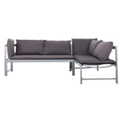 OUTLIV. Ecklounge Aluminium Inkl. Kissen Silber/Grau -GartenMöbelPro Verkäufe outliv eck lounge aluminium inkl kissen silber grau 1228714 4