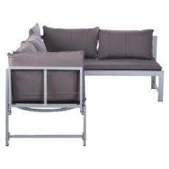 OUTLIV. Ecklounge Aluminium Inkl. Kissen Silber/Grau -GartenMöbelPro Verkäufe outliv eck lounge aluminium inkl kissen silber grau 1228714 5