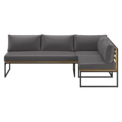 OUTLIV. Floris Dininglounge 3-tlg. Stahl/Akazie Schwarz/Grau -GartenMöbelPro Verkäufe outliv floris dininglounge 3 tlg stahl akazie schwarz grau 1241353 4