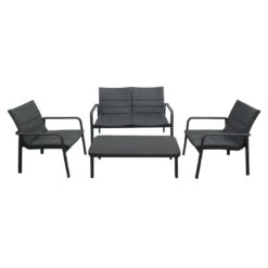 OUTLIV. Fontana Loungeset 4-tlg. Aluminium/Polster Anthrazit/Grau -GartenMöbelPro Verkäufe outliv fontana sofagruppe 4 tlg aluminium polster 1340661 2
