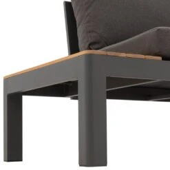 OUTLIV. Freddo Ecklounge 4-teilig Aluminium/Polster/Teak Dunkelgrau -GartenMöbelPro Verkäufe outliv freddo loungeecke 4 teilig aluminium polster teak 1355027 12